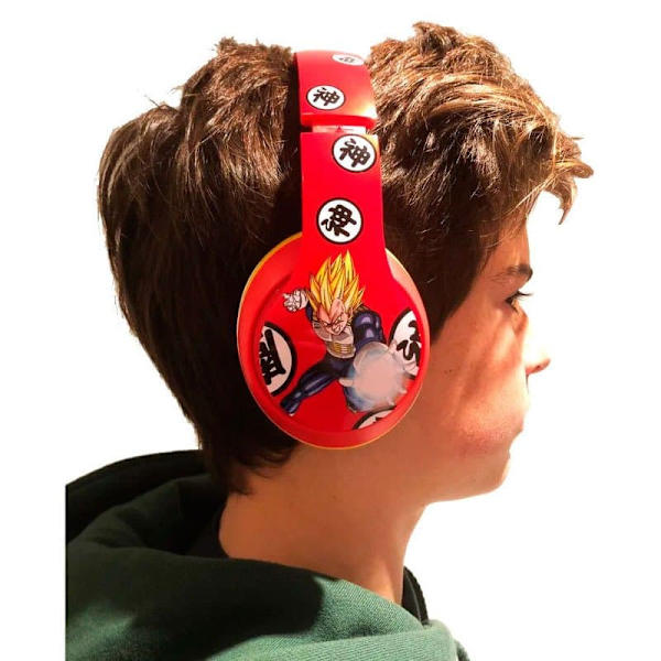 Teknofun Hörlurar Goku Vegeta Dragon Ball Z Röd