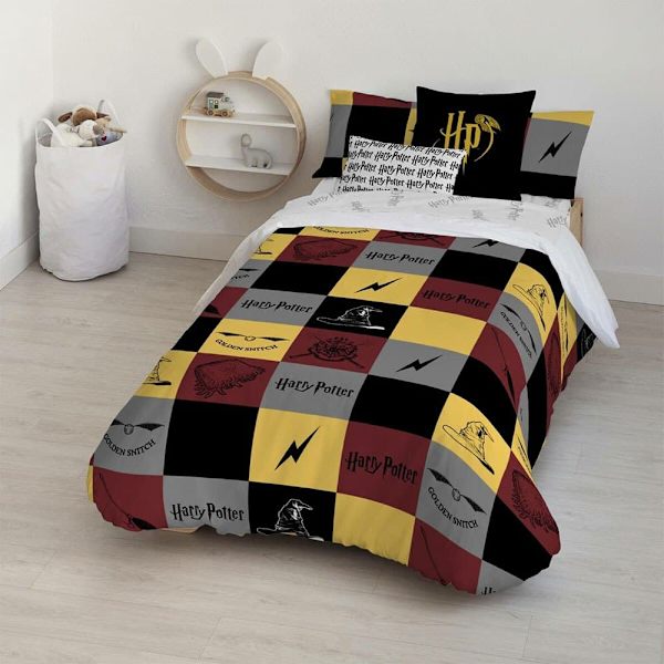 Play Fabrics Nordic Case Med Hogwarts Bomuldsknapper Billeder Til 135/140 220x240 Cm