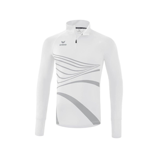 Erima Långärmad T-shirt Med Halv Dragkedja Racing Vit 140 cm Pojke