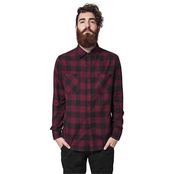 Urban Classics Basic Flannelskjorte Sort L Mand