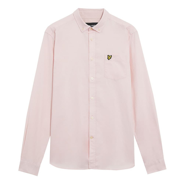 Lyle & Scott Oxford Regular Fit Skjorte Med Lange ærmer Rosa M Mand