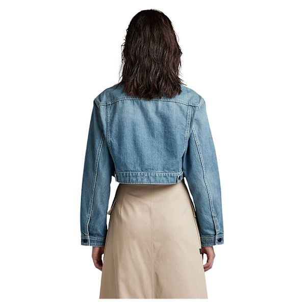 G-star Cropped Denimtakki Sininen 2XL Nainen