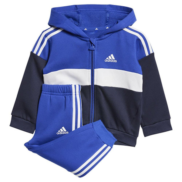 Adidas Tiberio 3 Stripes Colorblock Fleece Träningsdräkt Blå 3-6 Months Pojke