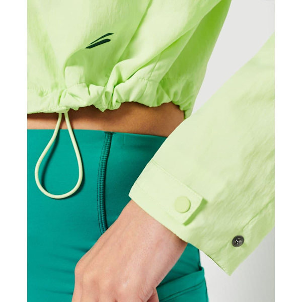 Superdry Jacka Run Cropped Weatherproof Gul M Kvinna