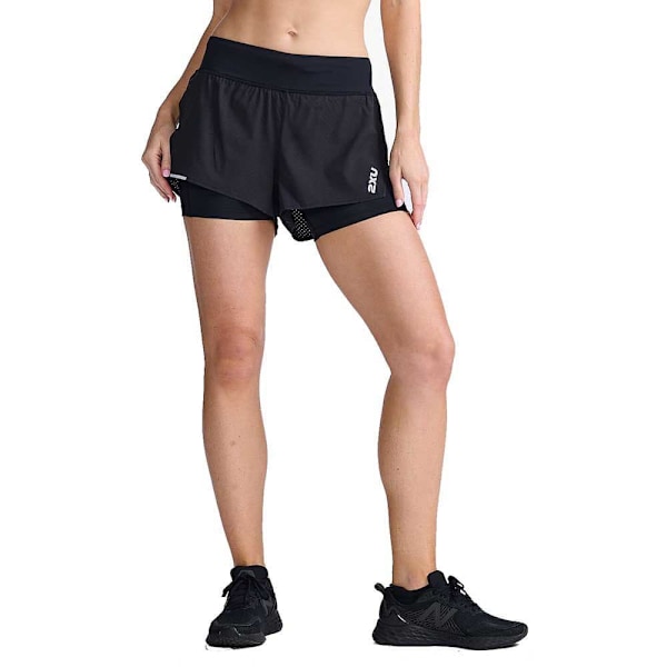 2xu Shorts Aero 2in1 4´´ Sort L Kvinde