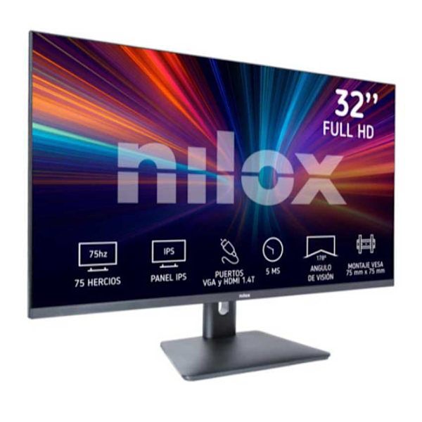 Nilox Övervaka Nxm32fhd11 32´´ 4k Ips Led 75hz Durchsichtig Svart