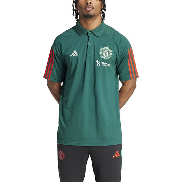 Adidas Kortærmet Polo Træning Manchester United 23/24 Grøn S