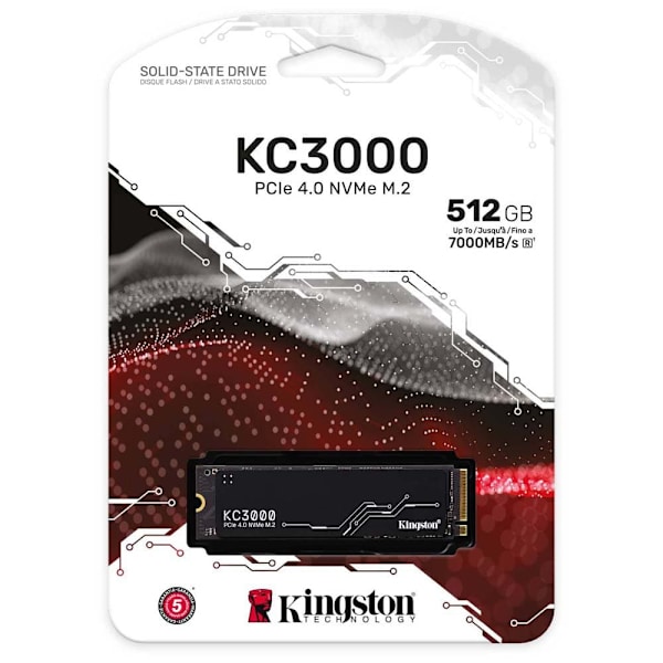 Kingston Hårddisk Ssd M. Nvme Kc3000 512gb 2 Svart