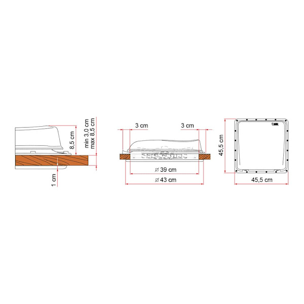 Fiamma Turbo-vent Lysvindue Transparent