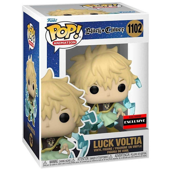 Funko Eksklusiv Udgave Pop Black Clover Luck Voltia Flerfarvet