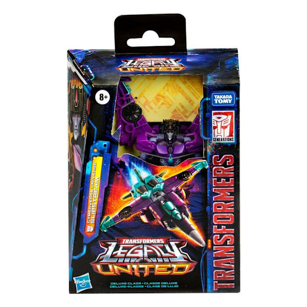 Hasbro Transformers Generations Legacy United Deluxe Class Action Cyberverse Universe Slipstream-figur 14 Cm
