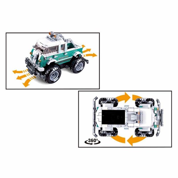 Sluban Power Bricks R/c 2.4g Truck 397 Stykker Konstruktion Spil Søvfarvet