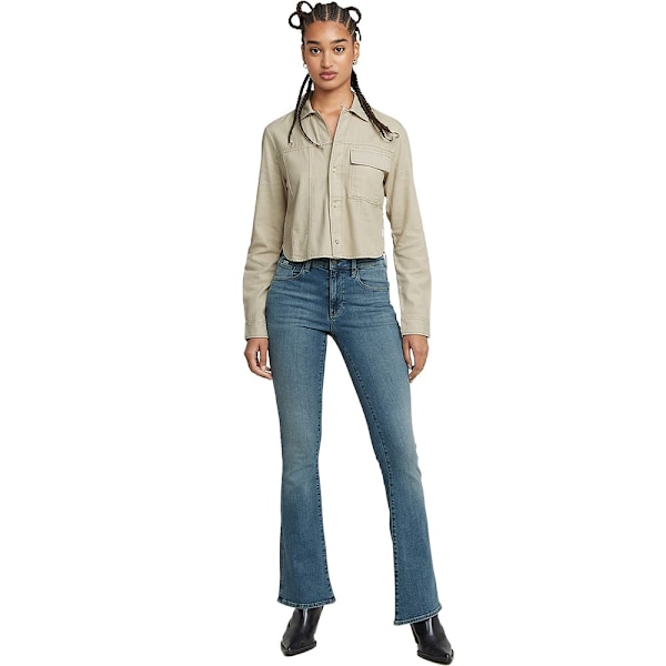 G-star 3301 Flare Jeans Blå 27 / 30 Kvinde