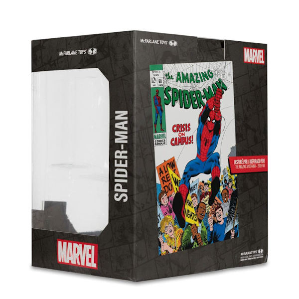 Mcfarlane Toys Forundring Samler Pvc-statue 1/10 Spider-man & Scene Gold Label The Amazing Spider-man 68 Figur 15 Cm