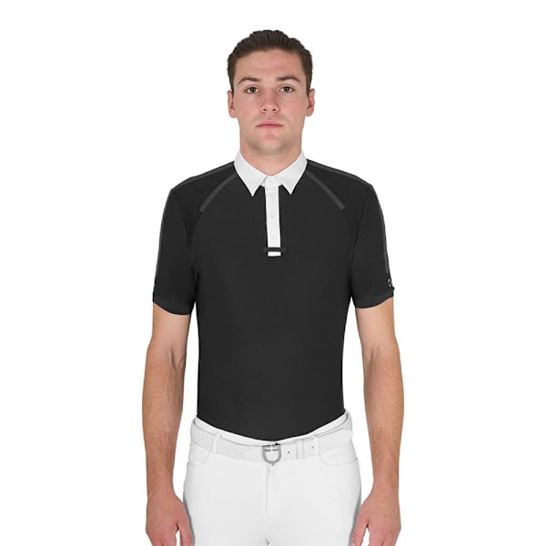 Equestro Buttons Kortærmet Polo Sort XS