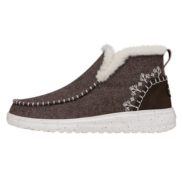 Hey Dude Denny Wool Faux Shearling Skor Brun EU 36 Kvinna