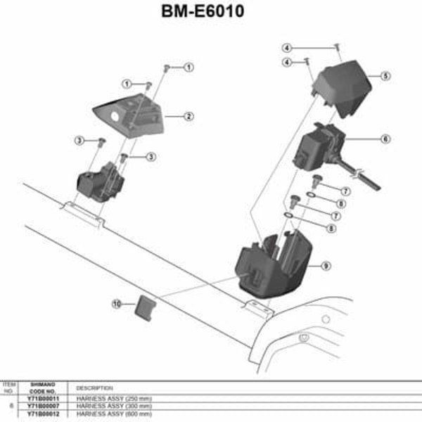 Shimano Support Steps Bm-e6010 Grå 600 mm