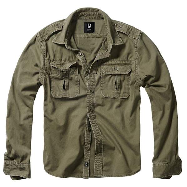 Brandit Långärmad Tröja Vintage Grönt 5XL Man