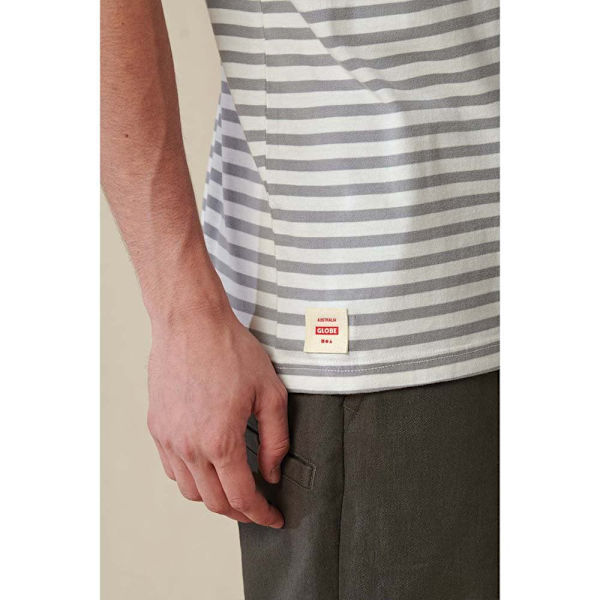 Globe Kortærmet T-shirt Horizon Striped Hvid XS Mand