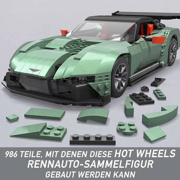 Mega Bloks Hot Wheels Aston Martin Vulcan Grönt