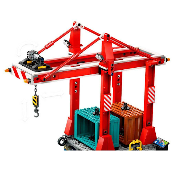 Lego Sea Port With Goods Ship Rakennuspeli