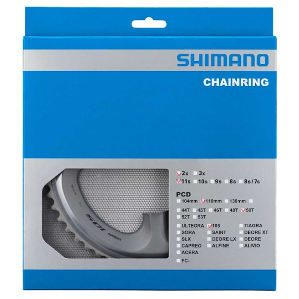 Shimano Kæderring 105 R7000 Hollowtech Ii Søvfarvet 52t