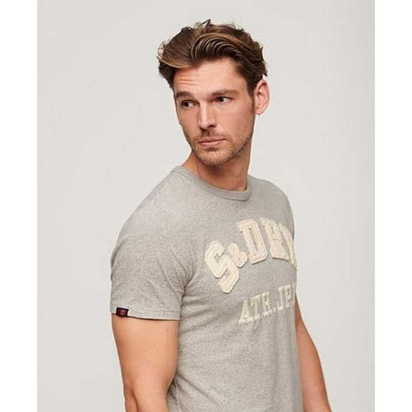Superdry Lyhythihainen Pyöreäkauluksinen T-paita Vintage Athletic Harmaa M Mies