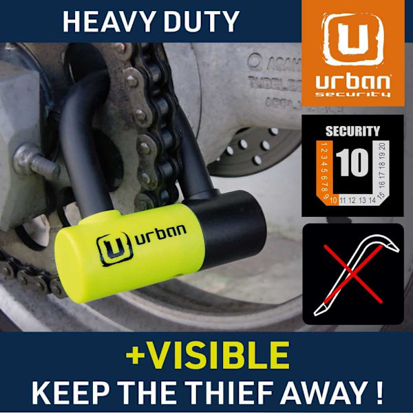 Urban Security U-lock+ Mini Ur59 120 Kæde Låse Sort 120 cm