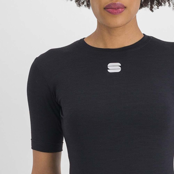 Sportful Merino Kortærmet Baselayer Sort L Kvinde