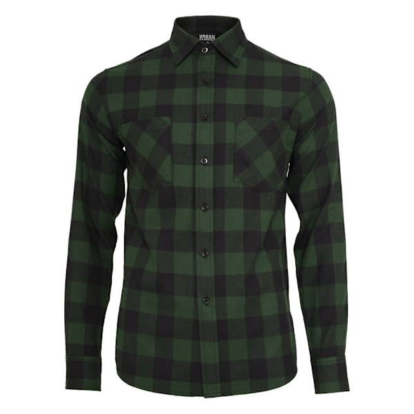Urban Classics Basic Flannelskjorte Sort L Mand