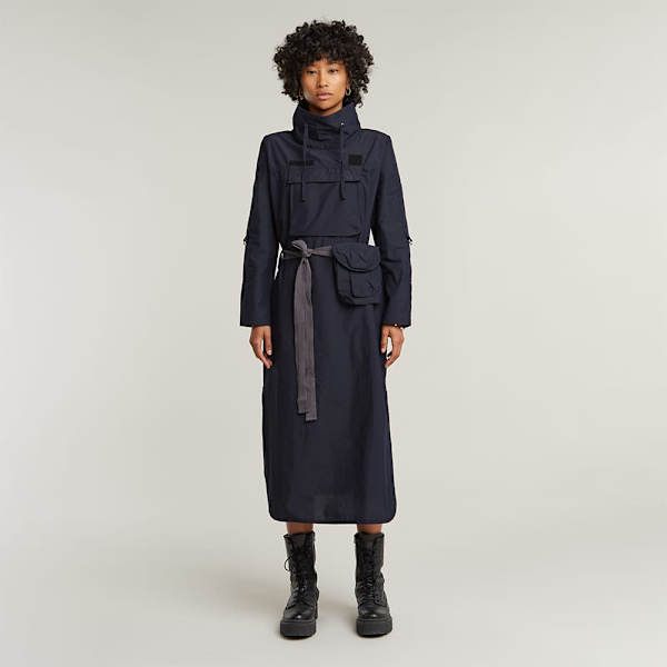 G-star Anorak Tunic Pitkähihainen Mekko Musta M Nainen