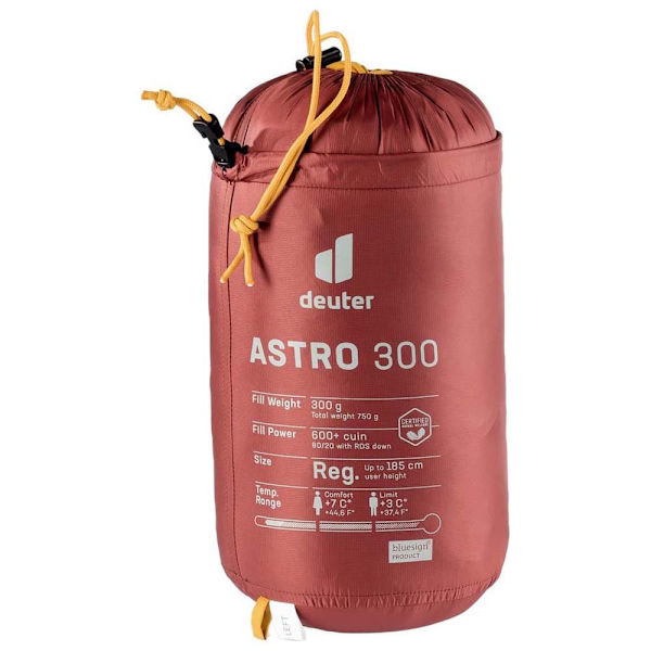 Deuter Sovsäck Astro 300 Röd Regular / Left Zipper