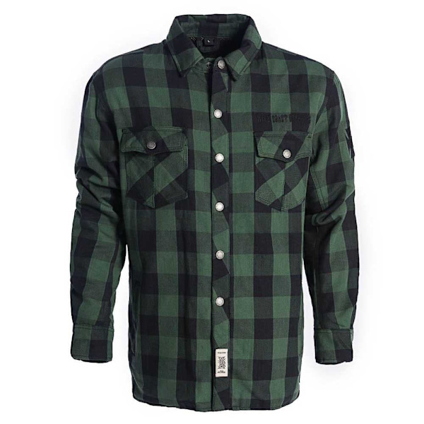 West Coast Choppers Langærmet Skjorte I Aramidisk Foring Flannel Grøn M Mand