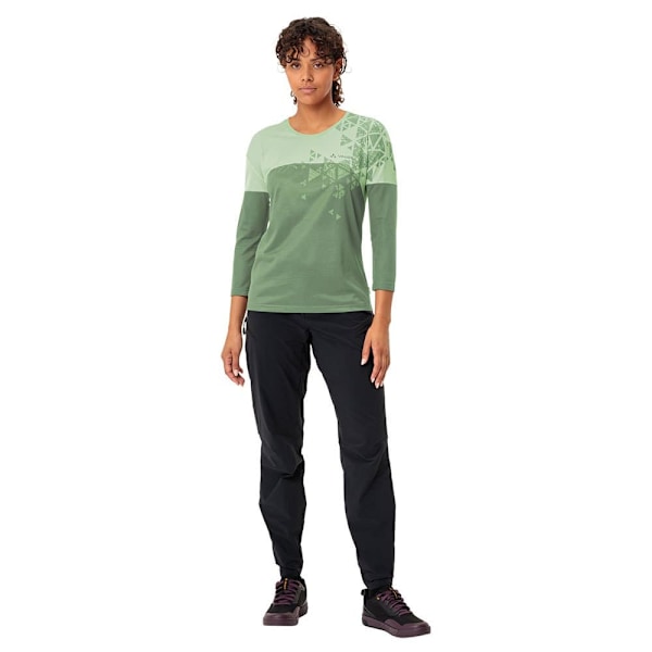 Vaude Moab Long Sleeve V 3/4 ærmet T-shirt Grøn 38 Kvinde