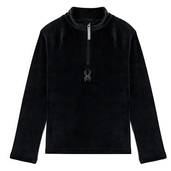 Spyder Shimmer Bug Fleecejakke Med Halv Lynlås Sort M