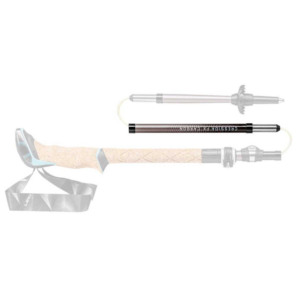 Leki Polacker Cressida Fx Carbon 110-120 Centimeter Mitten Del 3 Durchsichtig 18-16 mm