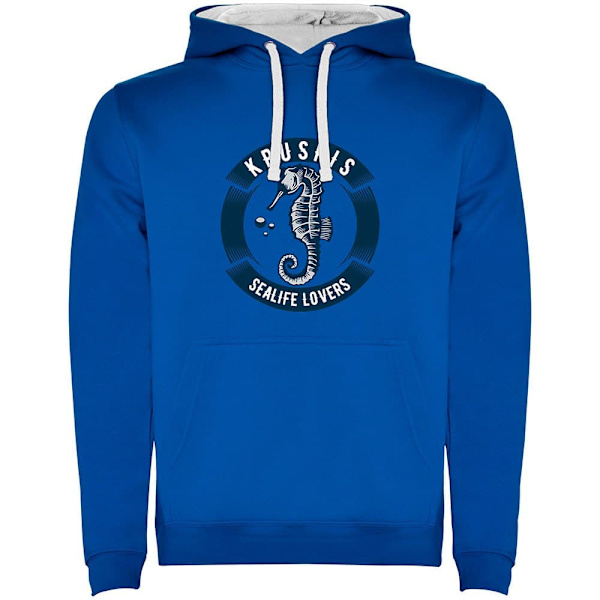 Kruskis Tvåfärgad Luvtröja Seahorse Blå 2XL Man