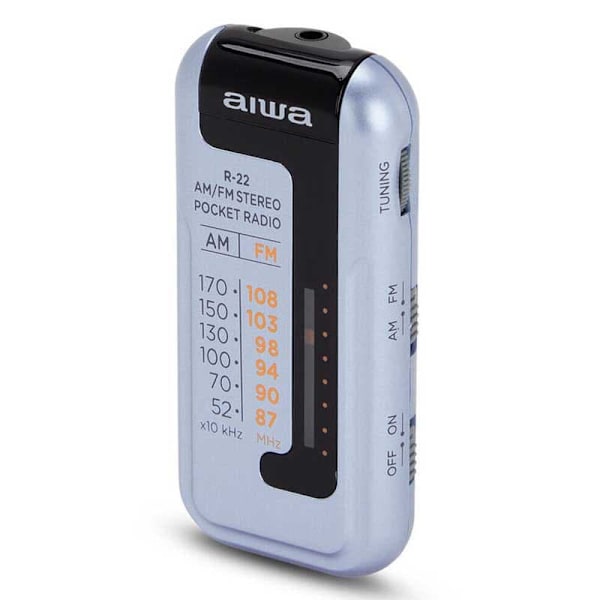 Aiwa Bærbar Radio Am/fm Mini R-22sl Transparent