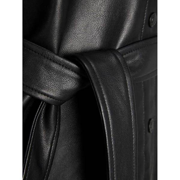 Jack & Jones Læderjakke Luna Faux Overshirt Sort XL Kvinde