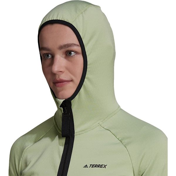 Adidas Txfloocelt Sweatshirt Med Dragkedja Grönt S Kvinna