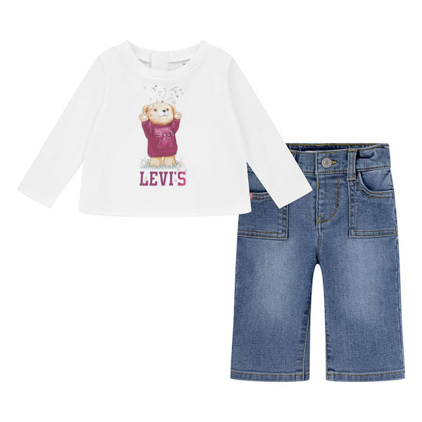 Levi´s ® Kids Långärmad Uppsättning 2 Enheter Vit,Blå 18 Months