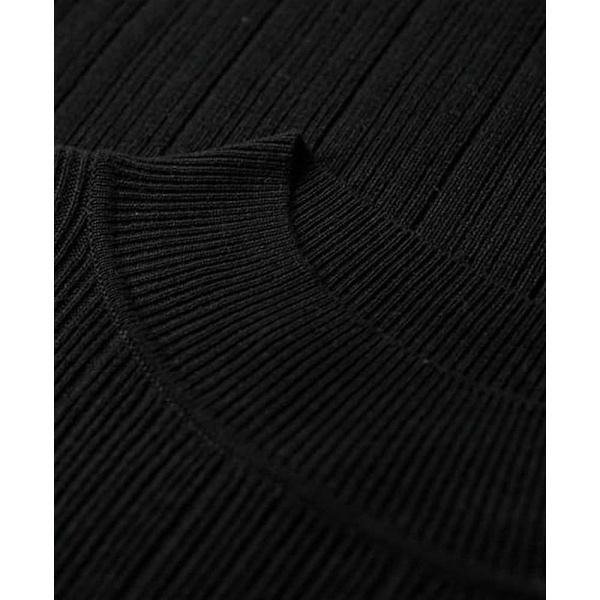 Superdry Backless Bodycon Langærmet Midi-kjole Sort L Kvinde