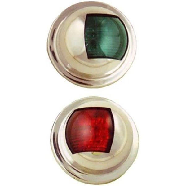 Goldenship Babord/styrbord Navigationssæt Til Led-lys I Rustfrit Stål 12v 42.8ma 41x71 Mm 2 Enheder Søvfarvet