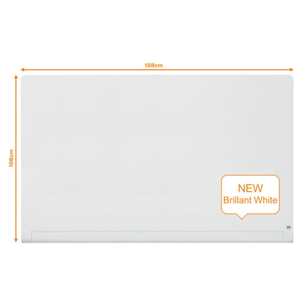 Nobo Glas Afrundede Kanter Impression Pro 85´´ 1883x1053 Mm Bestyrelse Transparent