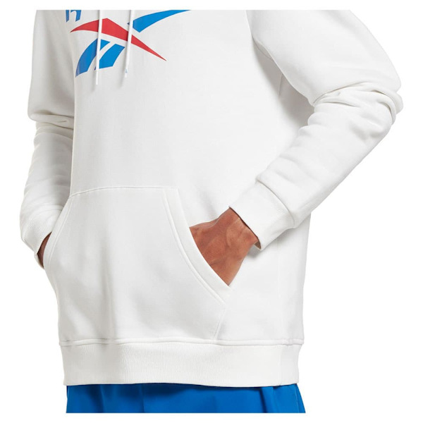 Reebok Tröja Identity Fleece Stacked Logo Pullover Vit XL Man