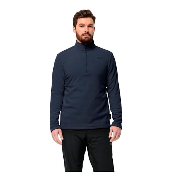 Jack Wolfskin Taunus Fleecejakke Med Halv Lynlås Blå M Mand