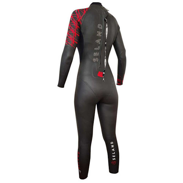 Seland Kvinde Hq Langærmet Neopren Våddragt Triathlon Sort L