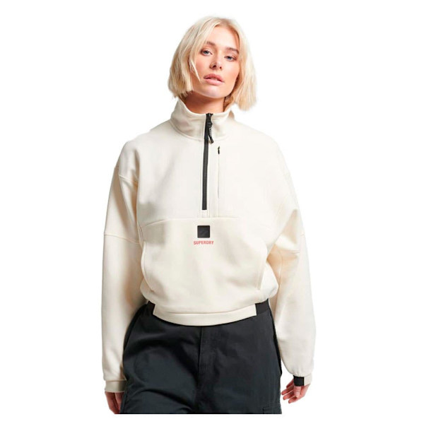 Superdry Tröja Med Halv Dragkedja Code Tech Beige 2XS Kvinna