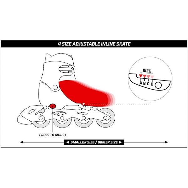 Nijdam Inline Skøjter Adjustable Hvid,Blå EU 30-33