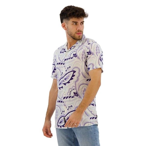 Superdry Open Collar Print Kortærmet Skjorte Grå XL Mand